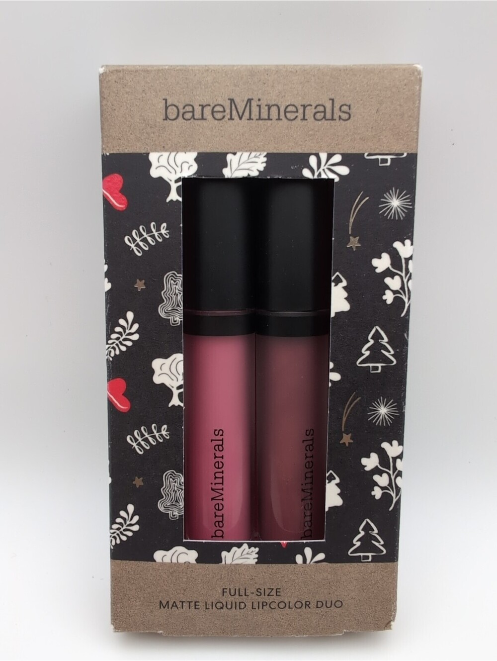 bareMinerals Matte Liquid Lipsticks 2 Full-Size Duo "Gen Nude / Statement" New